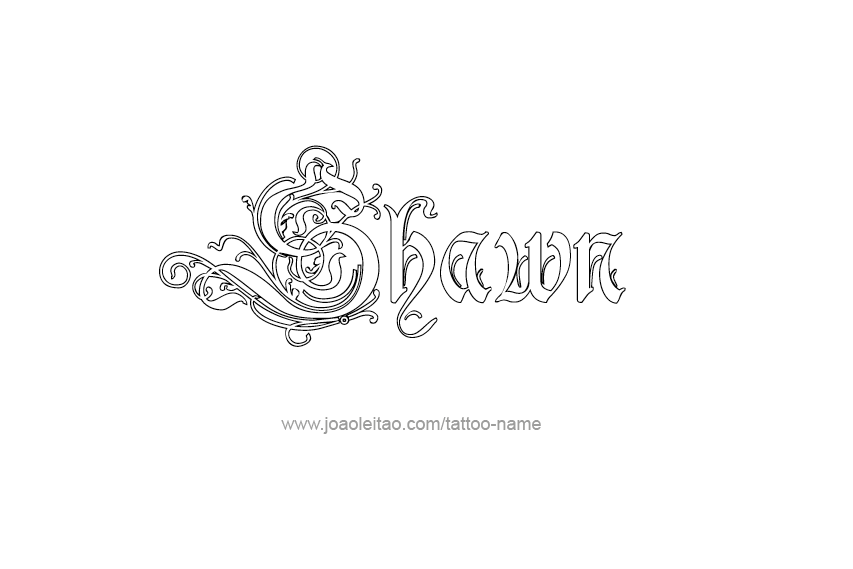 Tattoo Design  Name Shawn   