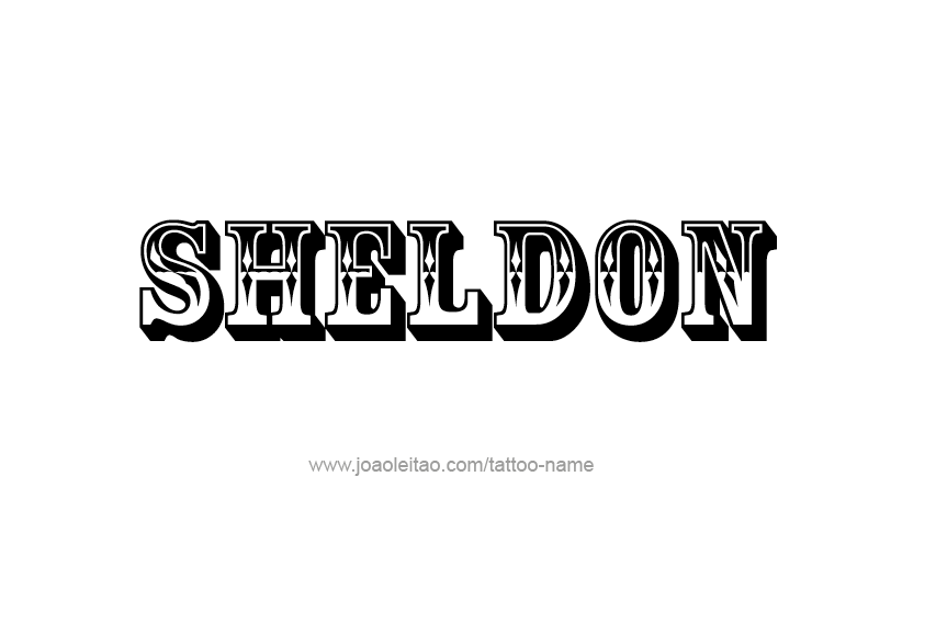 Tattoo Design  Name Sheldon   