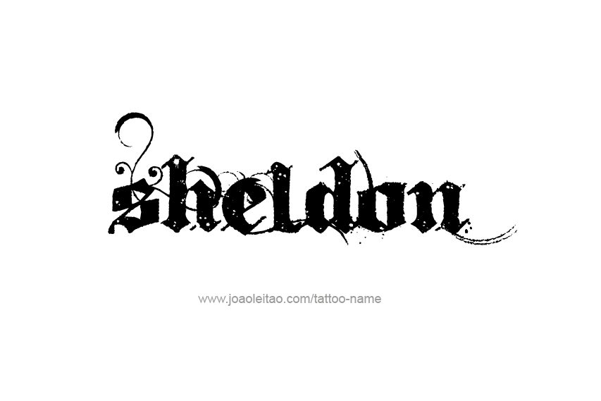 Tattoo Design  Name Sheldon   