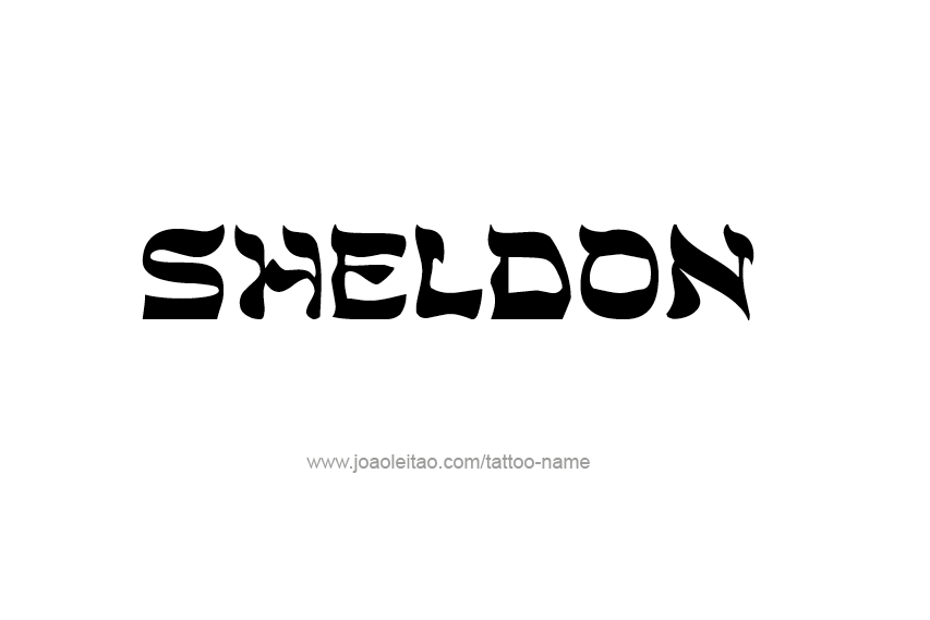 Tattoo Design  Name Sheldon   