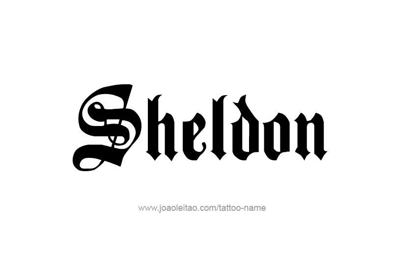 Tattoo Design  Name Sheldon   