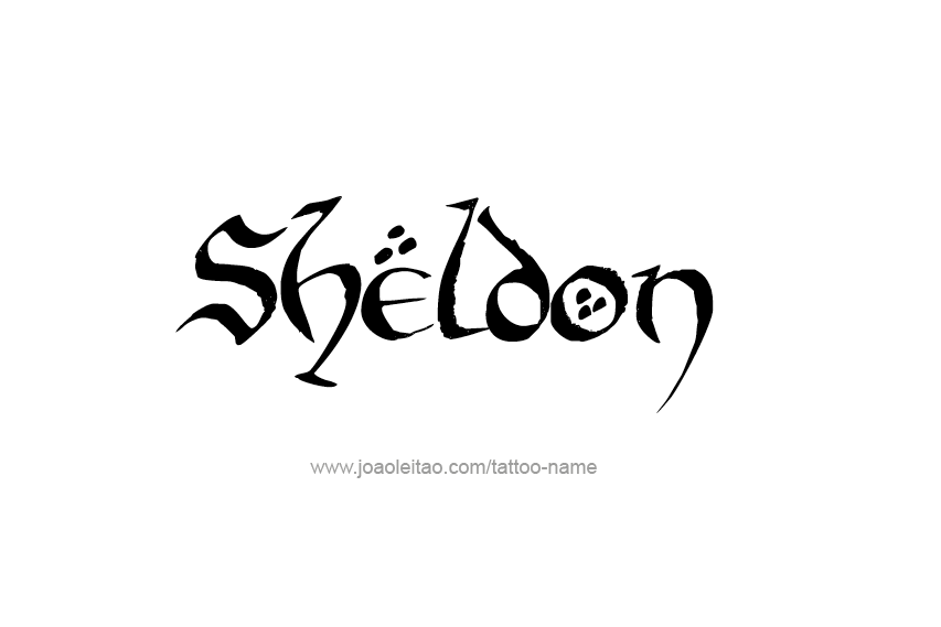 Tattoo Design  Name Sheldon   