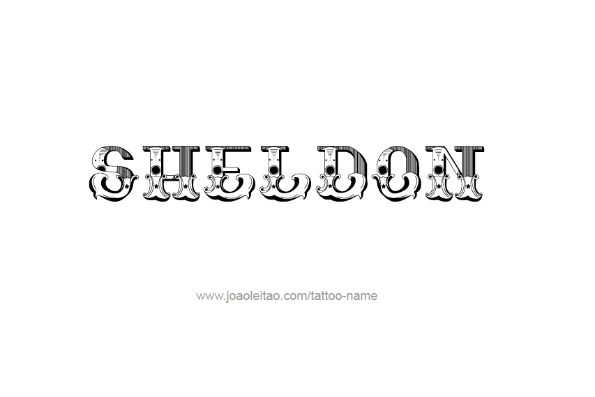 Tattoo Design  Name Sheldon   