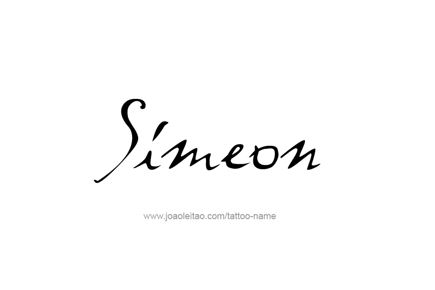 Tattoo Design  Name Simeon   