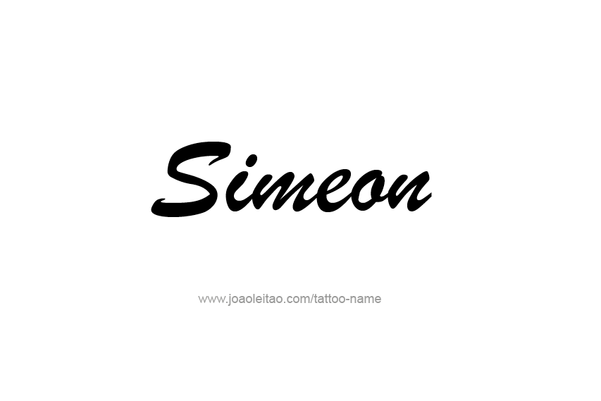 Tattoo Design  Name Simeon   