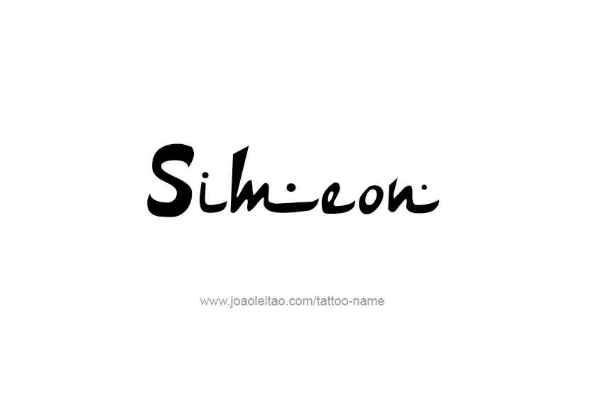 Tattoo Design  Name Simeon   