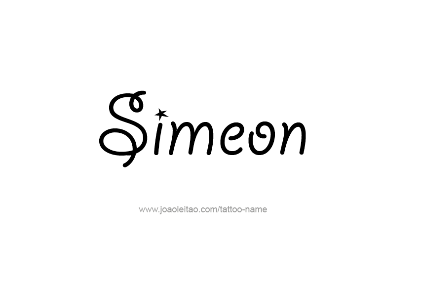 Tattoo Design  Name Simeon   