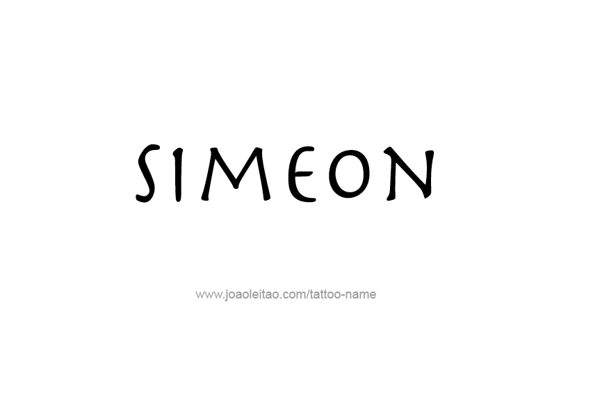 Tattoo Design  Name Simeon   