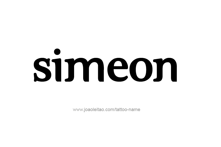 Tattoo Design  Name Simeon   