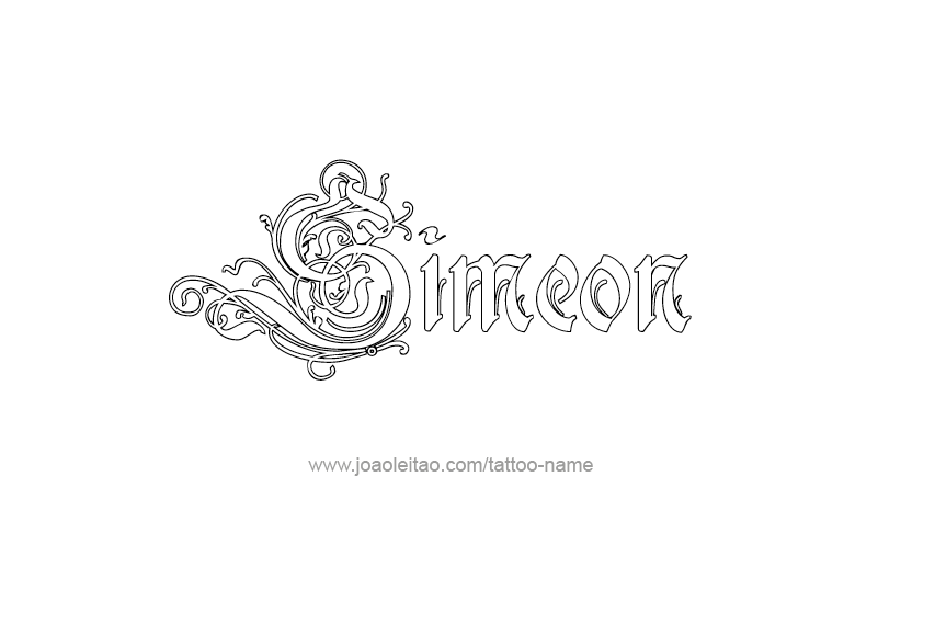 Tattoo Design  Name Simeon   