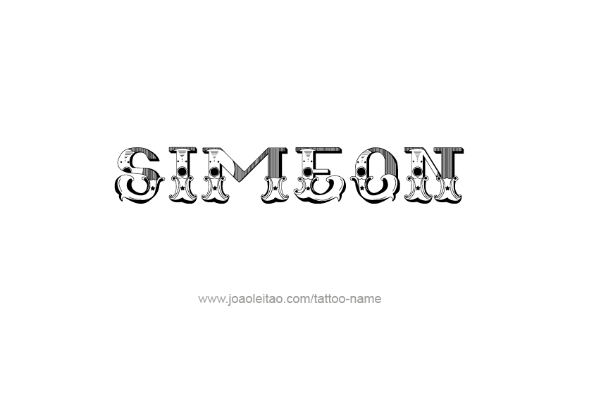 Tattoo Design  Name Simeon   