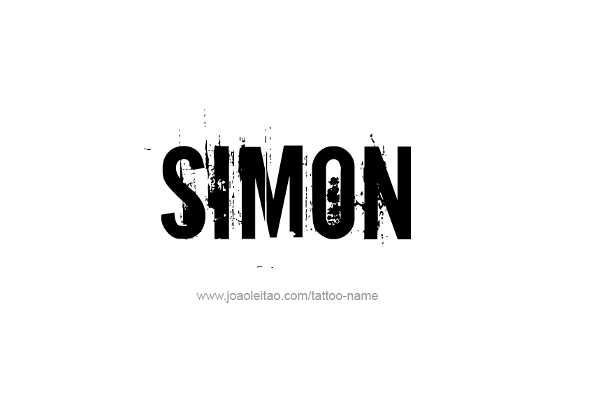 Tattoo Design  Name Simon   