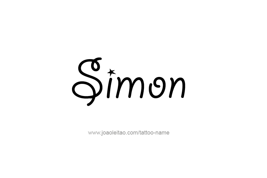 Tattoo Design  Name Simon   