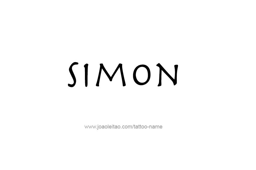 Tattoo Design  Name Simon   