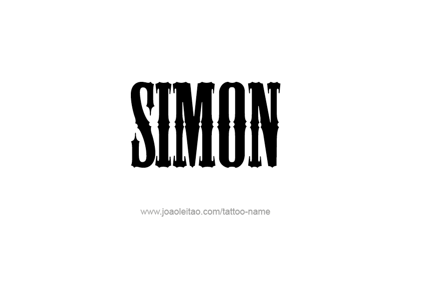 Tattoo Design  Name Simon   