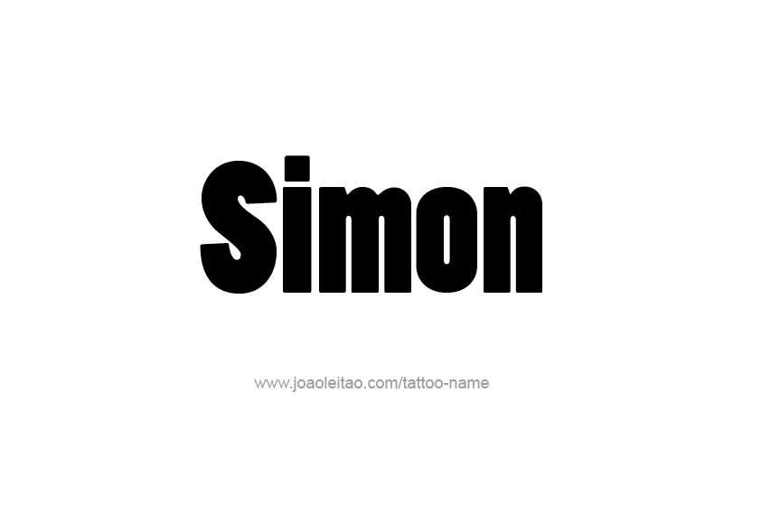 Tattoo Design  Name Simon   