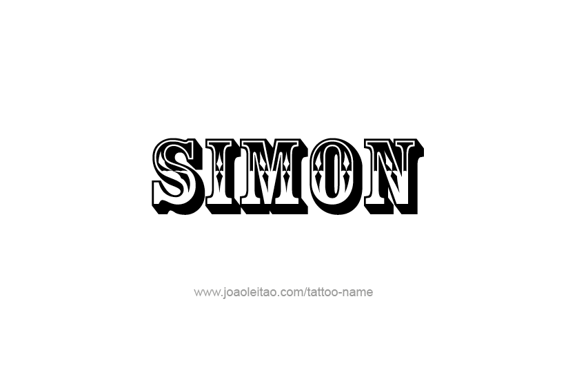 Tattoo Design  Name Simon   