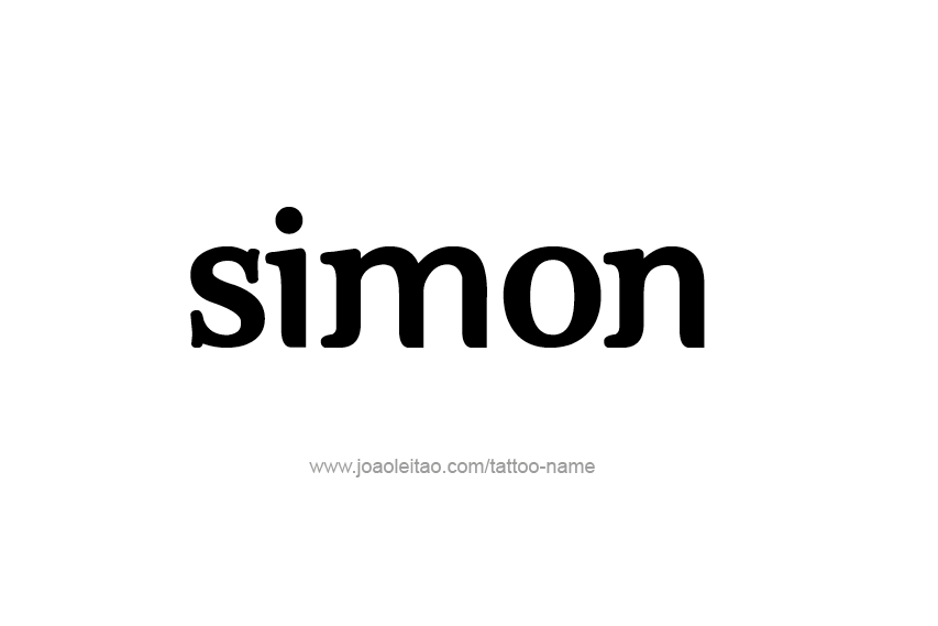 Tattoo Design  Name Simon   