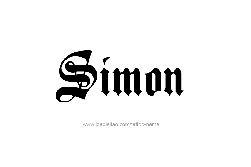 Tattoo Design  Name Simon   