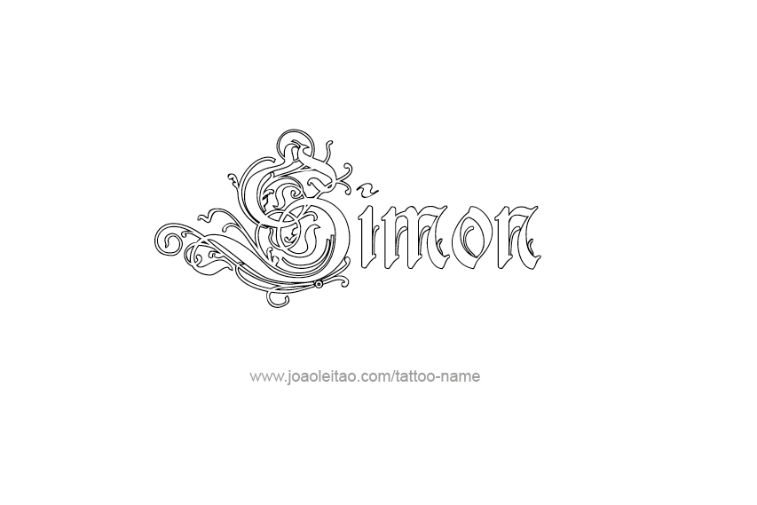 Tattoo Design  Name Simon   