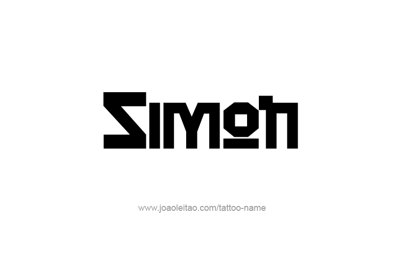 Tattoo Design  Name Simon   