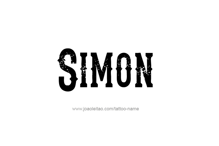 Tattoo Design  Name Simon   