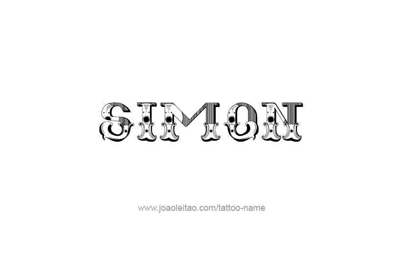 Tattoo Design  Name Simon   