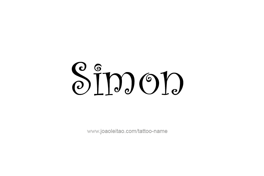 Tattoo Design  Name Simon   