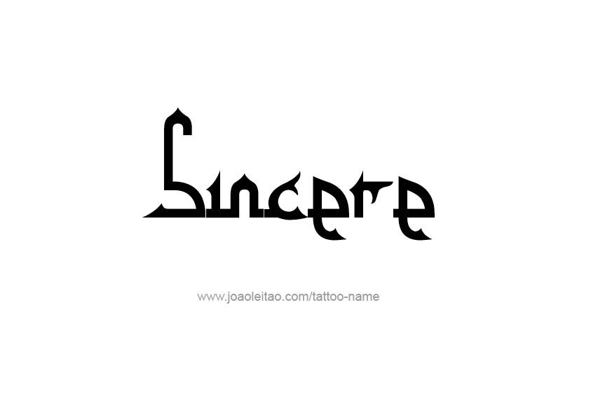 Tattoo Design  Name Sincere   