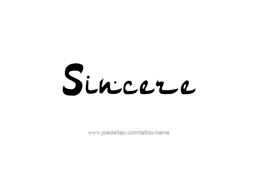 Tattoo Design  Name Sincere   