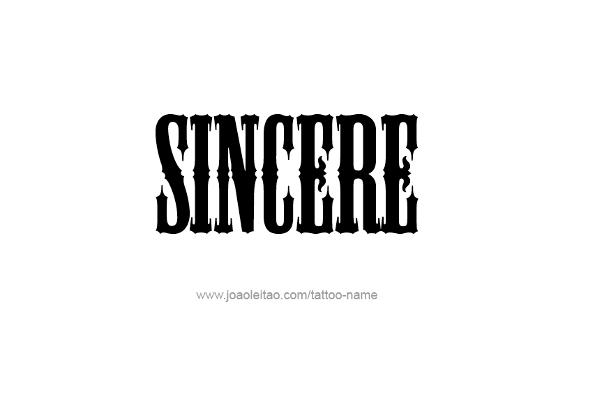 Tattoo Design  Name Sincere   