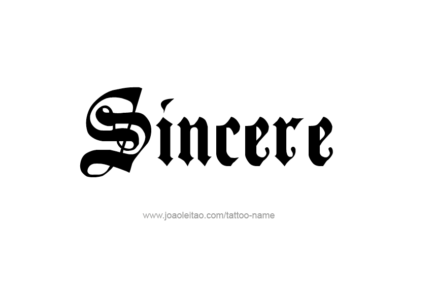 Tattoo Design  Name Sincere   