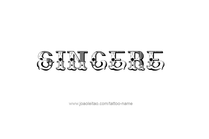 Tattoo Design  Name Sincere   