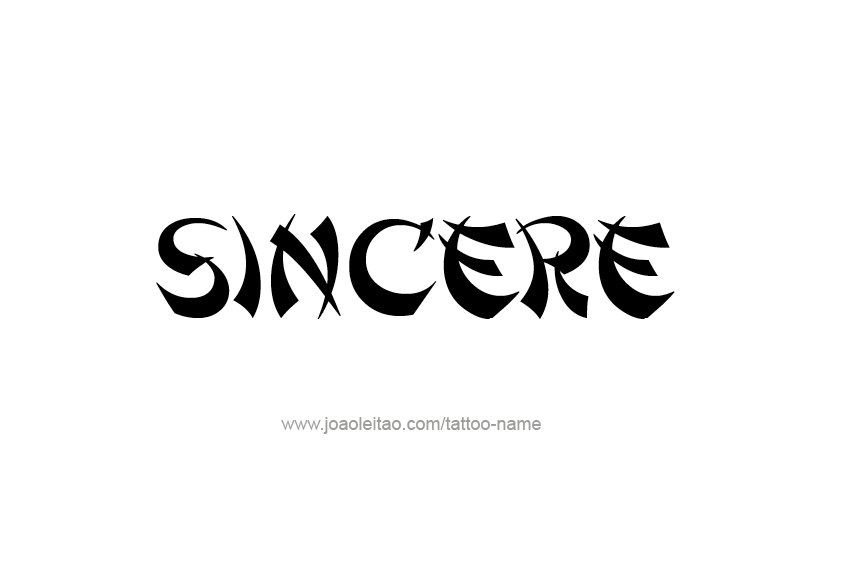 Tattoo Design  Name Sincere