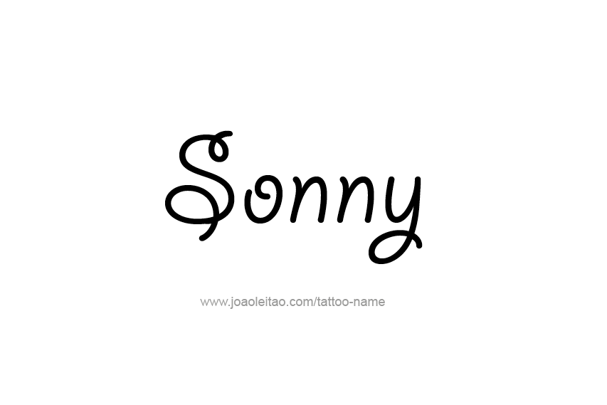 Tattoo Design  Name Sonny   