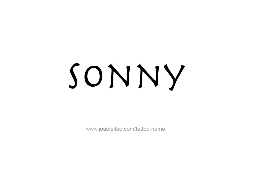 Tattoo Design  Name Sonny   