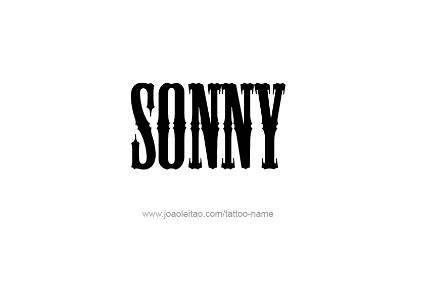 Tattoo Design  Name Sonny   