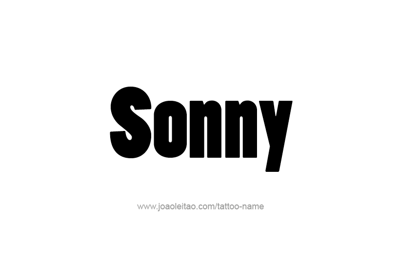 Tattoo Design  Name Sonny   