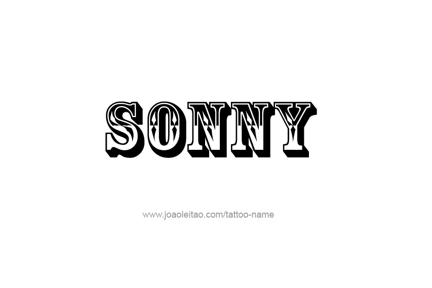 Tattoo Design  Name Sonny   