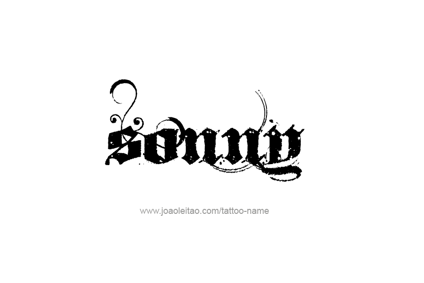 Tattoo Design  Name Sonny   