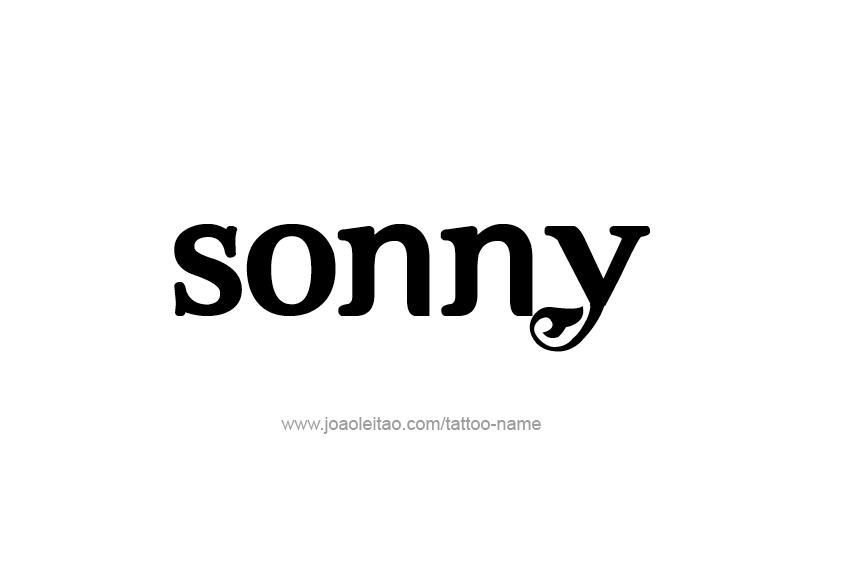 Tattoo Design  Name Sonny   