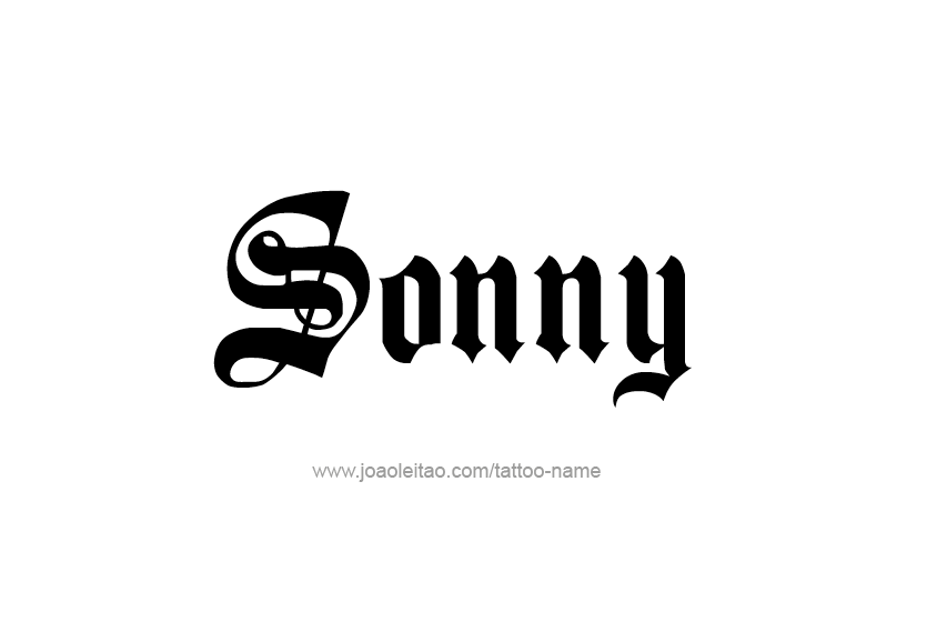 Tattoo Design  Name Sonny   