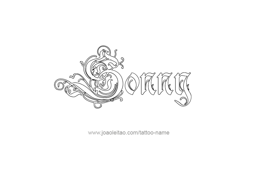 Tattoo Design  Name Sonny   