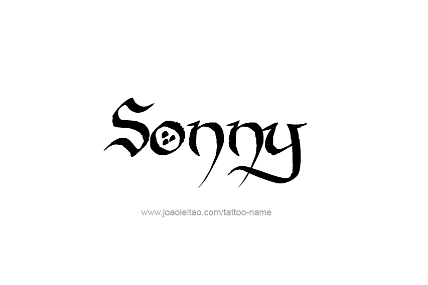 Tattoo Design  Name Sonny   