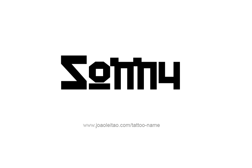 Tattoo Design  Name Sonny   