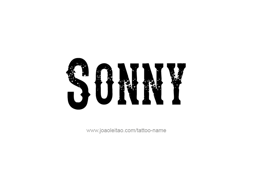 Tattoo Design  Name Sonny   