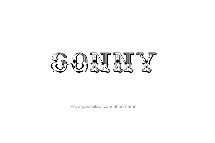 Tattoo Design  Name Sonny   