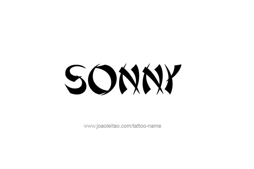 Tattoo Design  Name Sonny