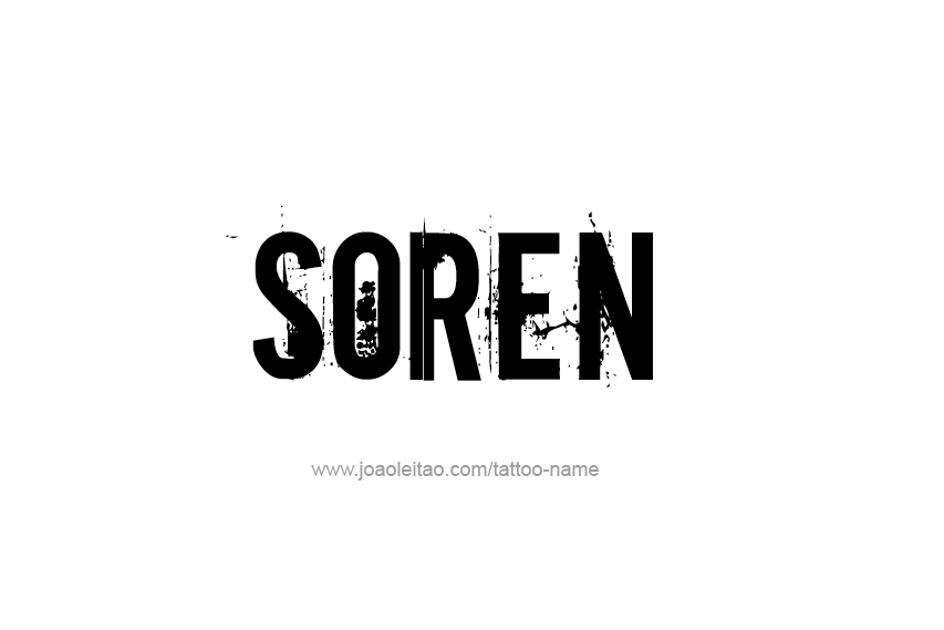 Tattoo Design  Name Soren   