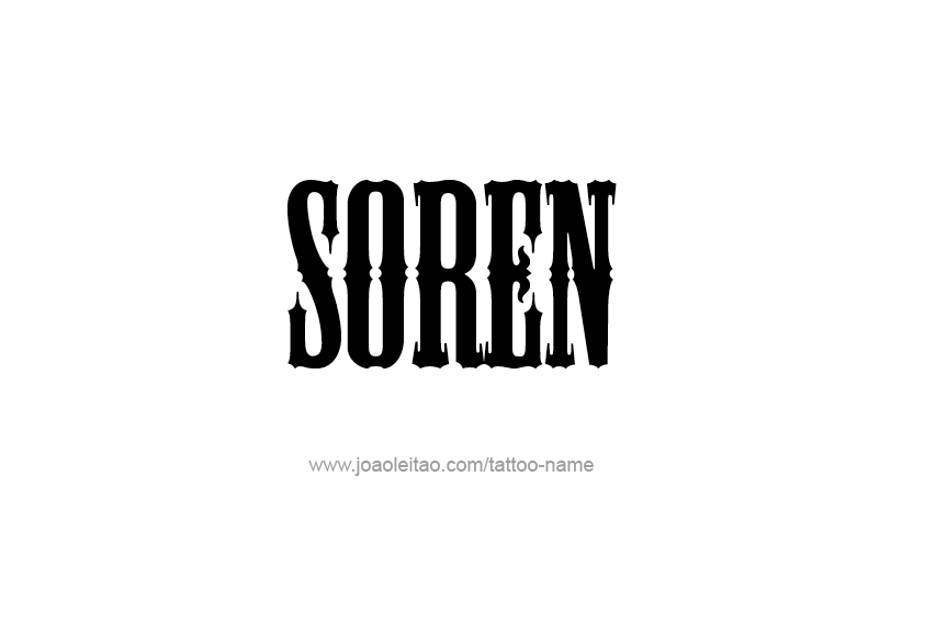 Tattoo Design  Name Soren   